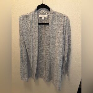 Larry Levine Women's Medium Heathered Gray Cardigan with Pockets